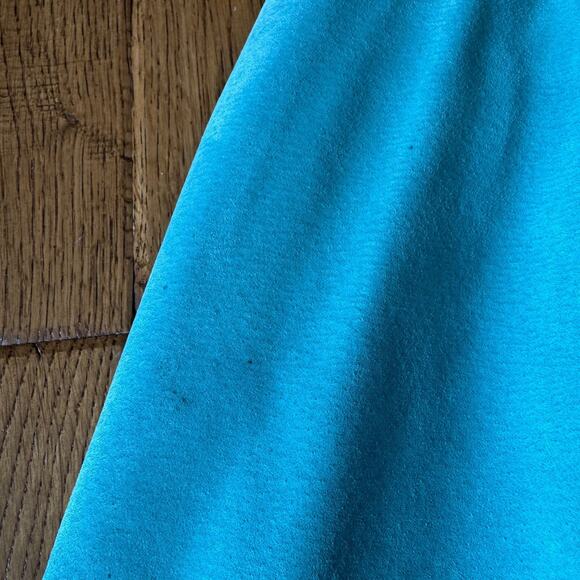 VTG Y2K Zip Front Suede Leather Jacket Women's XL Aqua Blue Saguaro Collared - Picture 3 of 8